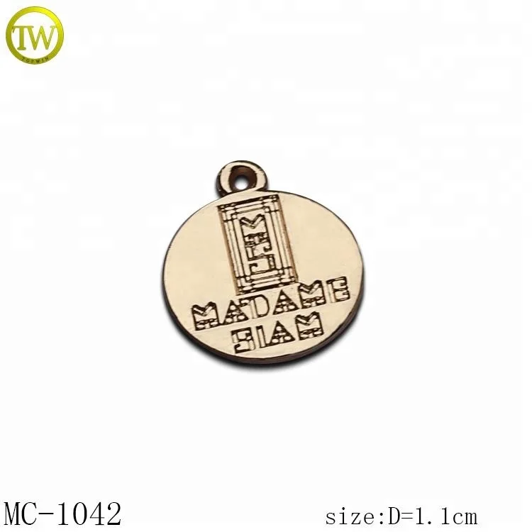 Custom made silver metals beads engraved logo beads for jewelry making