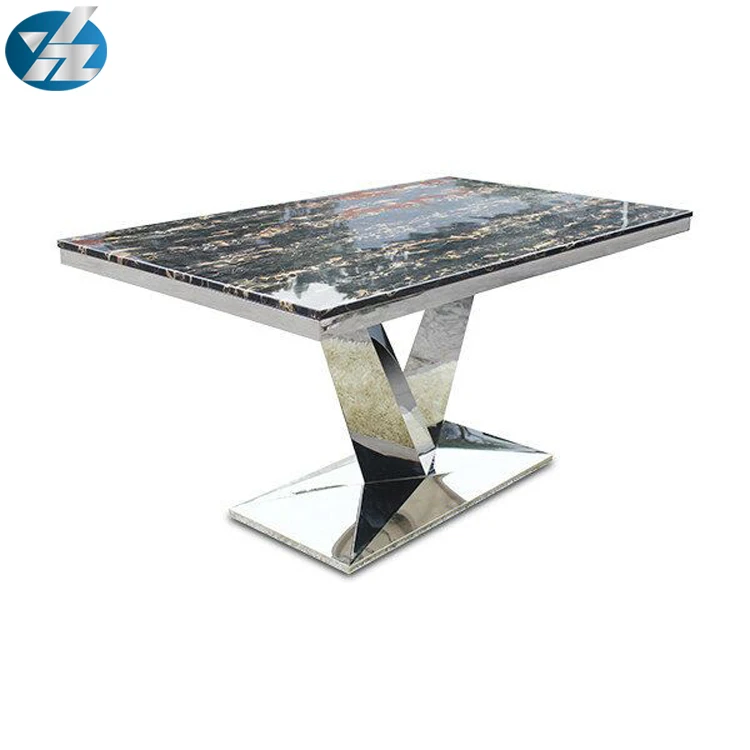 Toughened glass stainless steel table home furniture