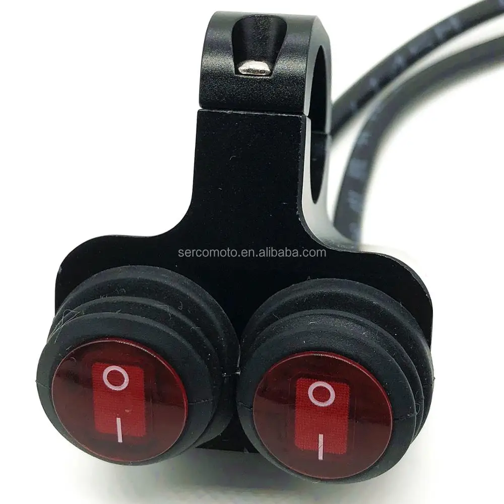 Waterproof 12v 22mm Aluminium Alloy Motorcycle Handlebar Fog Light Switch