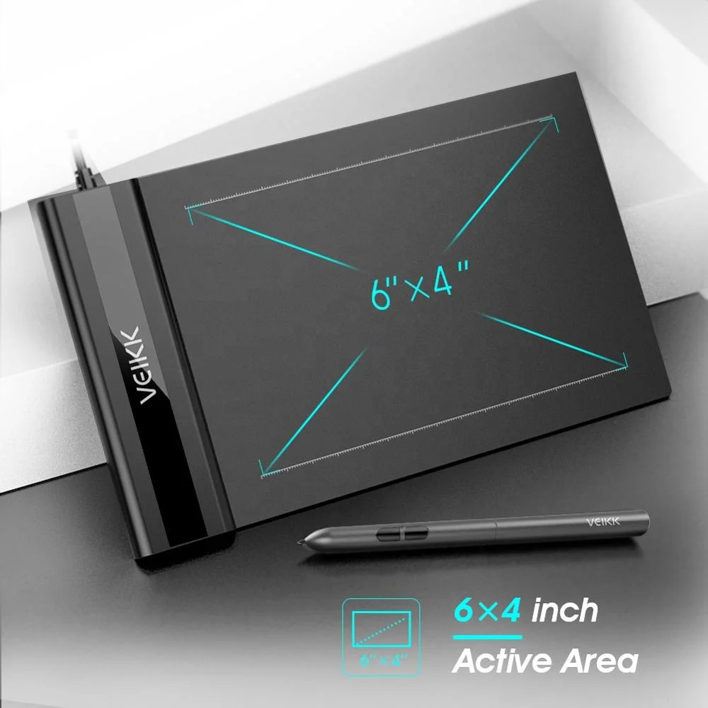 VEIKK S640 Fashionable graphic design  tablet of 8192 levels USB Paperless Office Signature Pad with Passive Stylus Pen