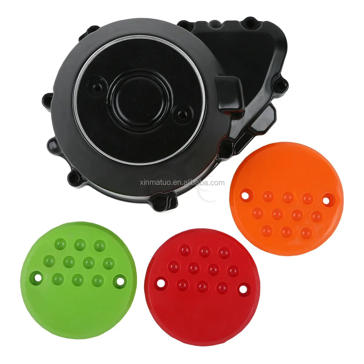 XF-2670-C Engine Stator Cover + Orange Clutch Cover For Kawasaki Z1000 2003-2006 04 05
