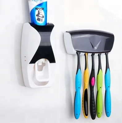 Автоматический диспенсер для зубной пасты, Хромированный диспенсер для зубной пасты в ванную комнату, полка для хранения зубных щеток (60800722161)