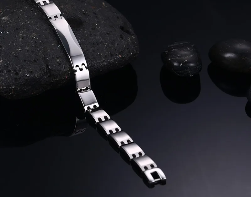 
IP silver plating high polished magnetic tungsten health bracelet for women 