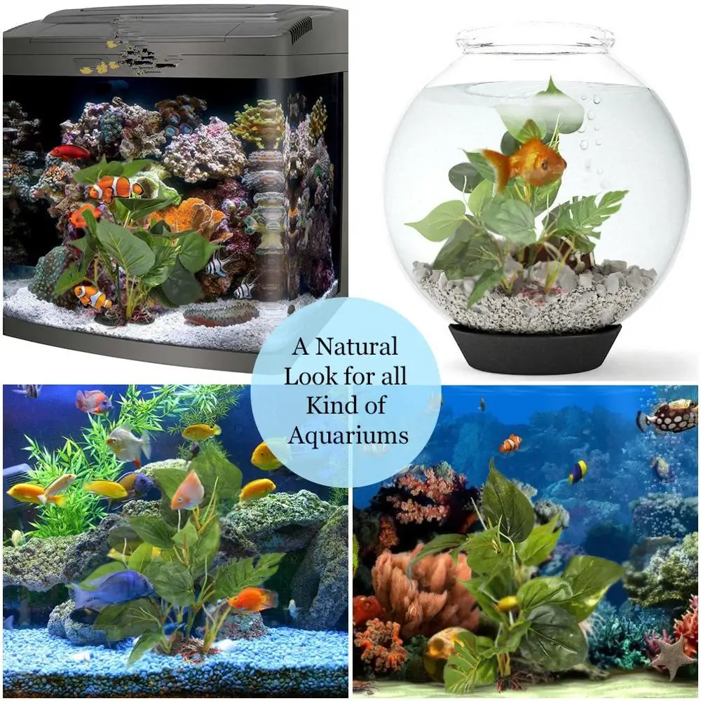 Aquarium Fish Tank Green Lifelike Underwater Plastic Plant Aquatic Water Grass Decor
