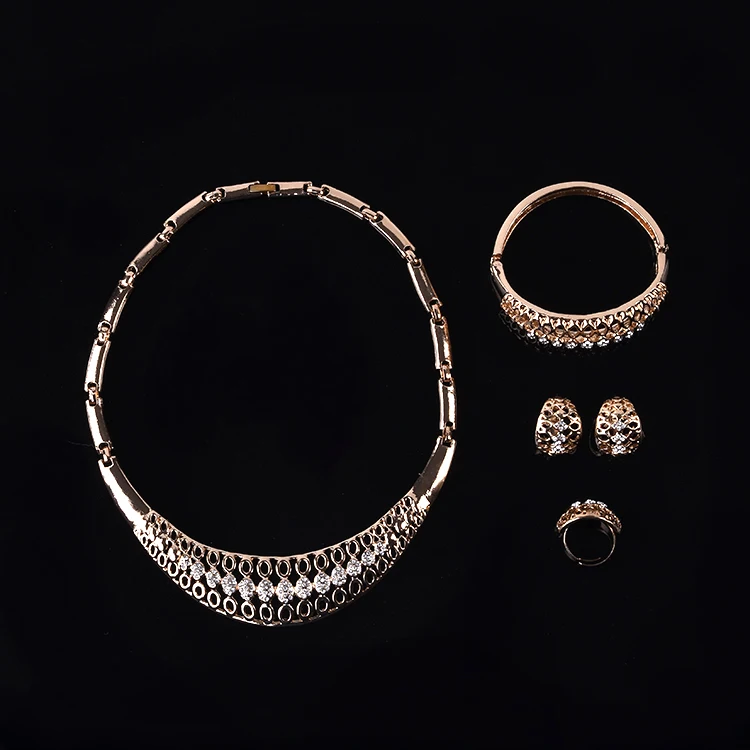 Wholesale rhinestone Dubai gold boho jewelry set for women