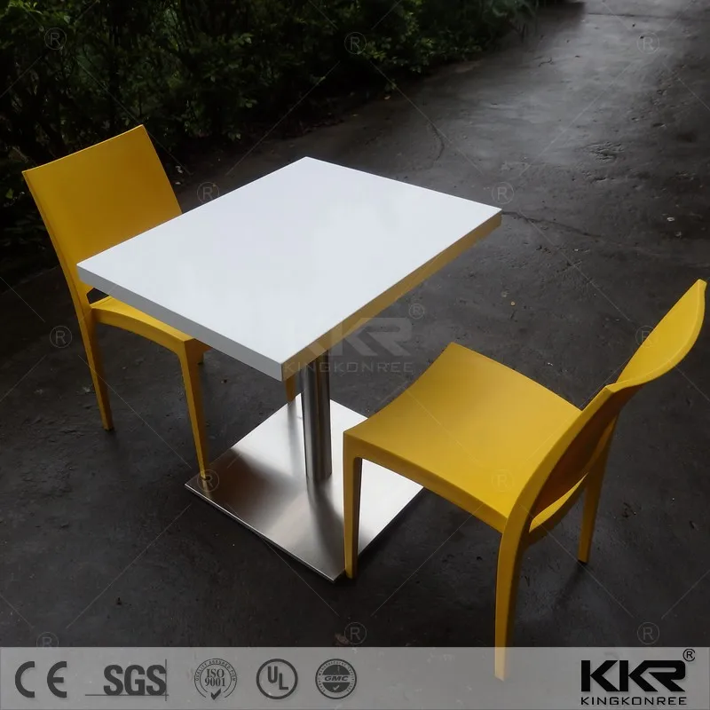 Customized Artificial Stone Restaurant Fast Food Dining Tables for Sale