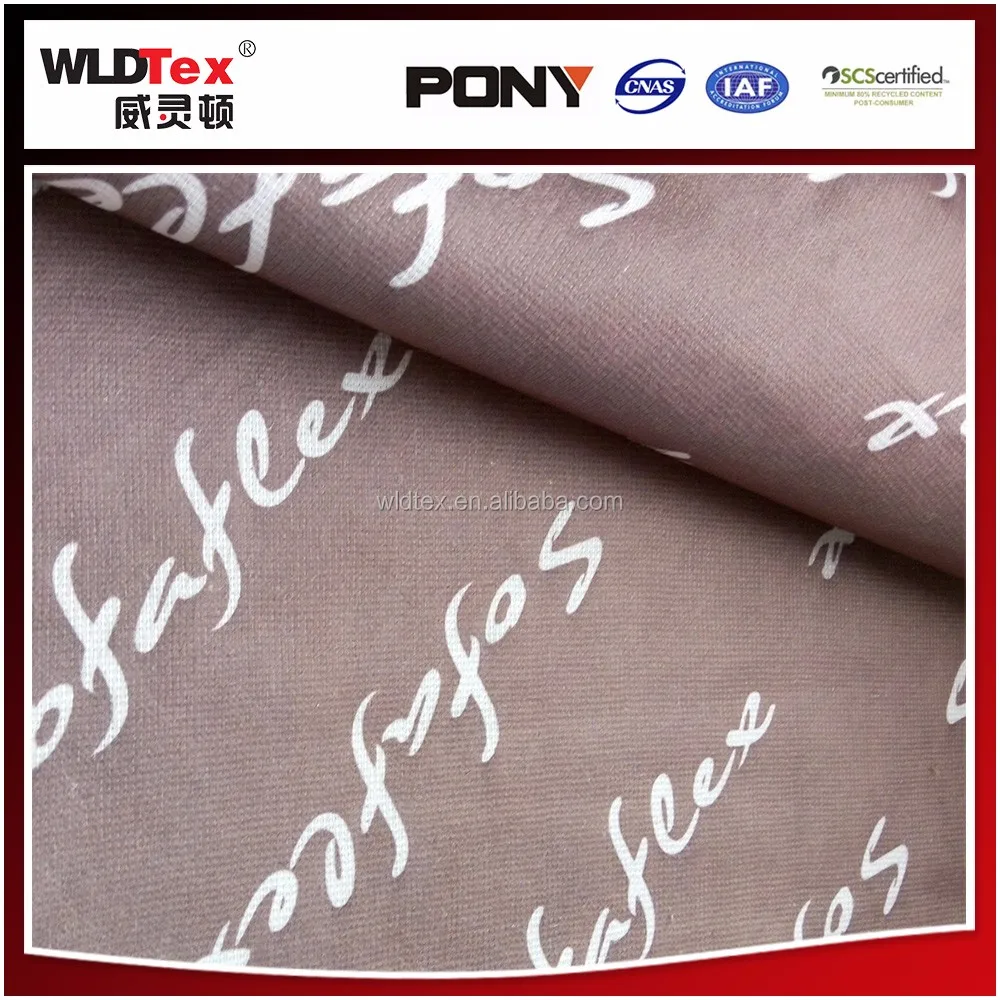 
 Stitchbonded 3D слово шаблон текстильной печати на ткани  