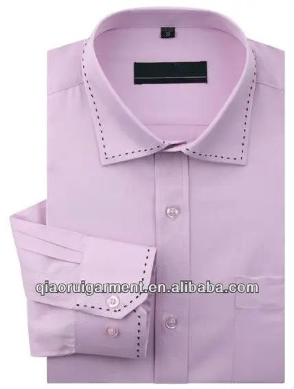 2013 Custom mechanic shirts design Slim fit Dress/formal long sleeve man shirt Pick Stitch/Saddle Stitch