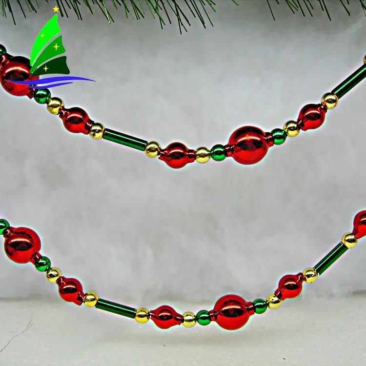Colorful Clear Glass garland for Christmas trees/ Christmas ornament decoration