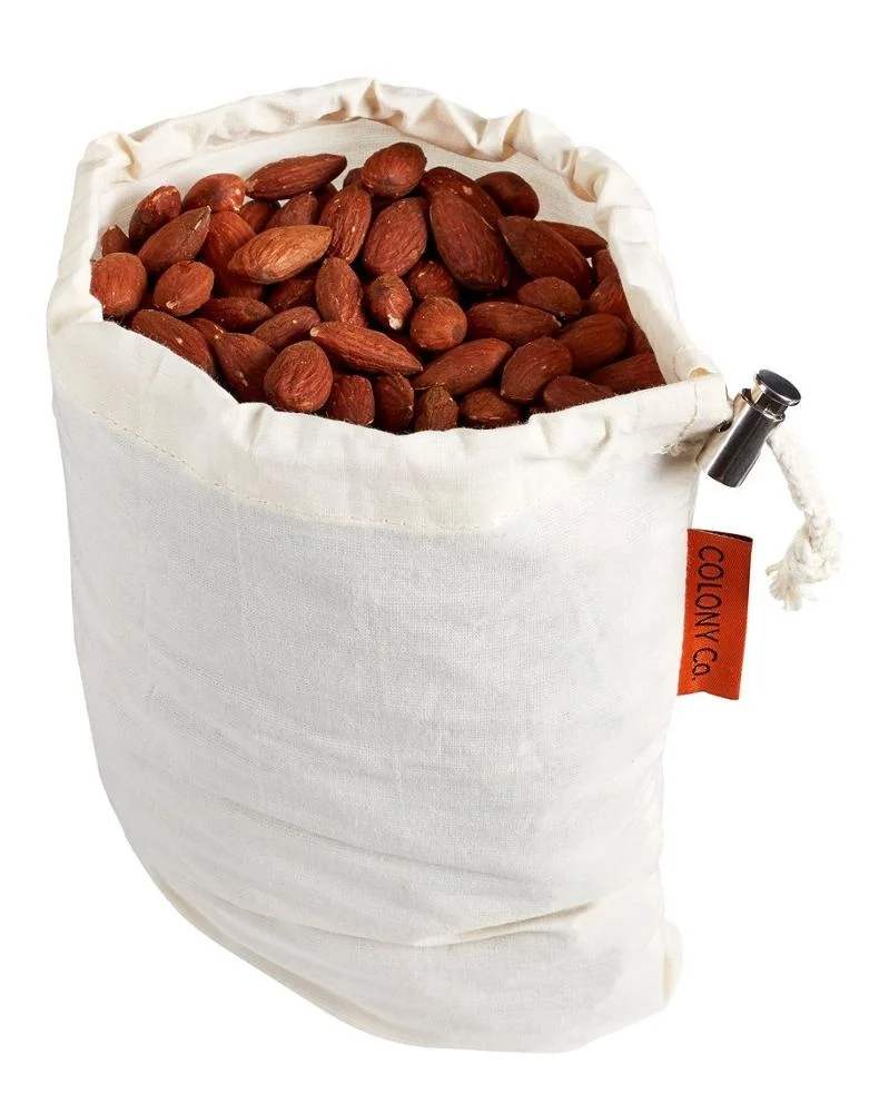 Customized Cotton Muslin Eco Bread Reusable Produce Bags Cotton Washable Organic Cotton Vegetable Bags