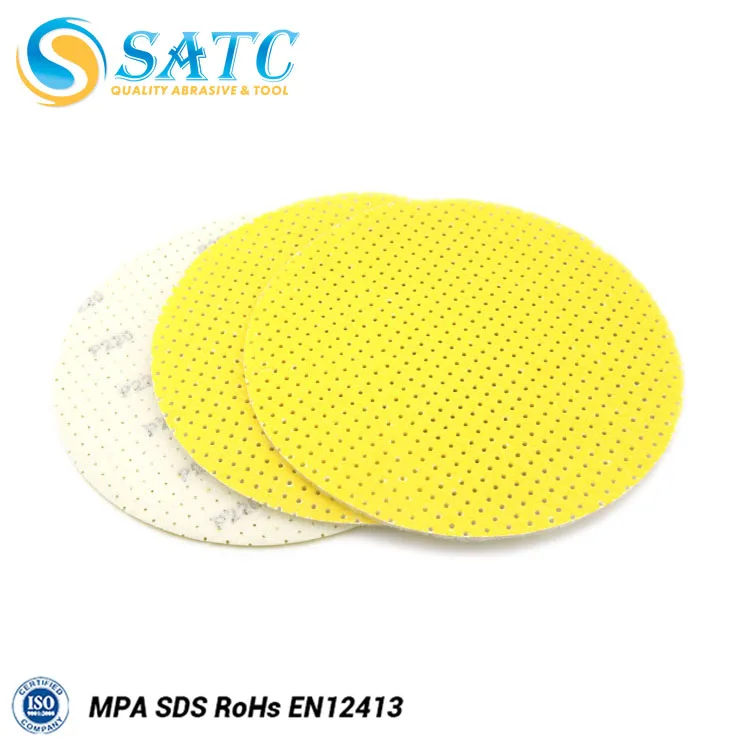 Yellow Abrasive 225mm Drywall Sanding Disc Sanding Paper Aluminum Oxide Drywall Sanding, Paint Removal 100PCS/CTN 25g/piece Free