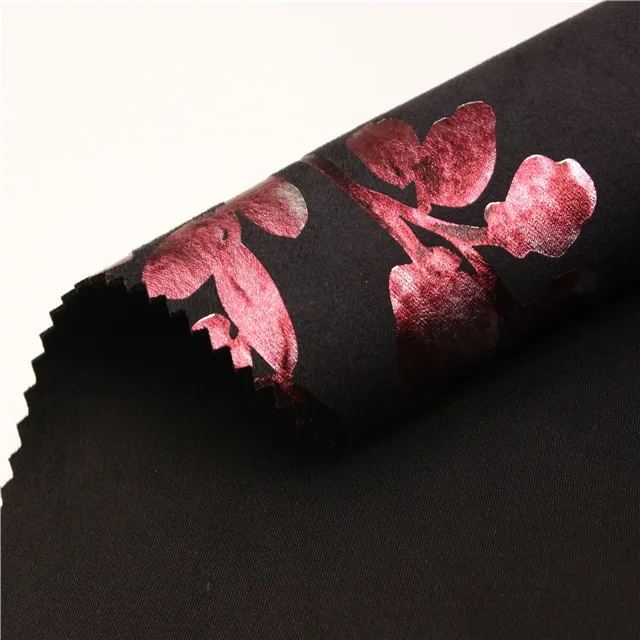 
new fahion faux printed polyester suede fabric for women cloth 
