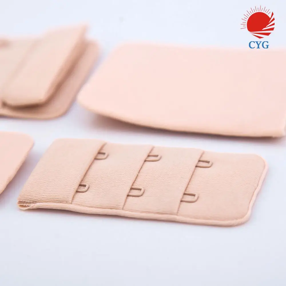 Red Color Lycra Fabric Hook Clasps Bra Hook And Eye Fastener