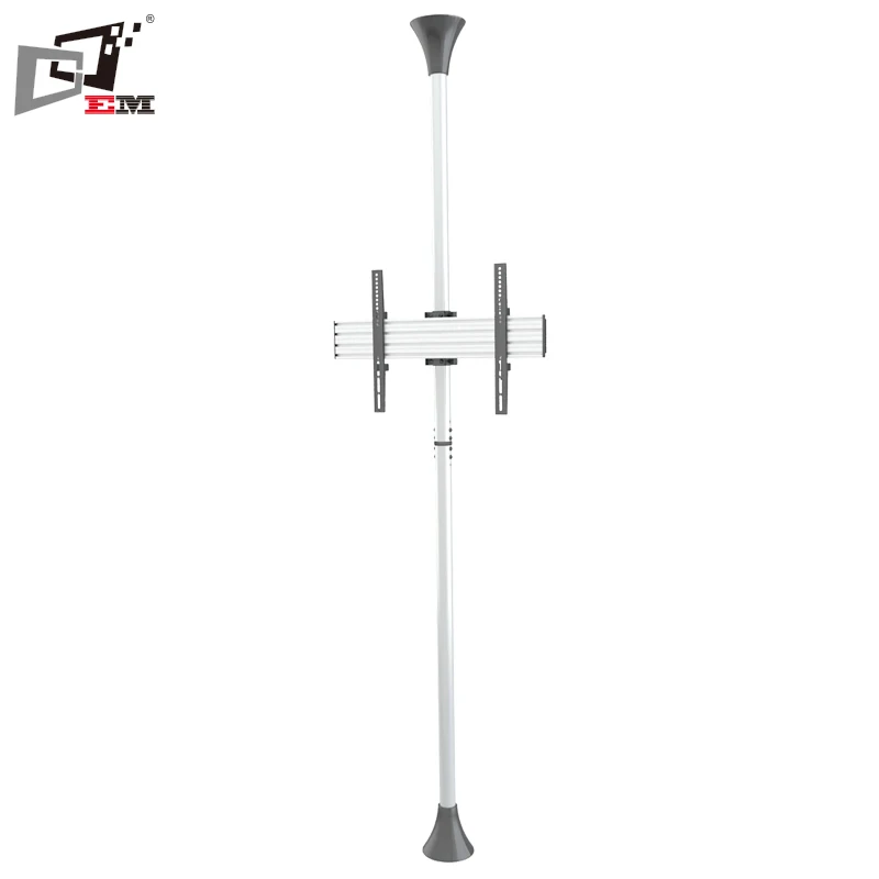 Up And Down Movement Exhibition Stand Floor TV Brackets 50 Inch For Single Screen