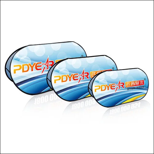 Free Design Outdoor roads golf race advertising custom logo full color print horizontal round vertical pop up a frame banner