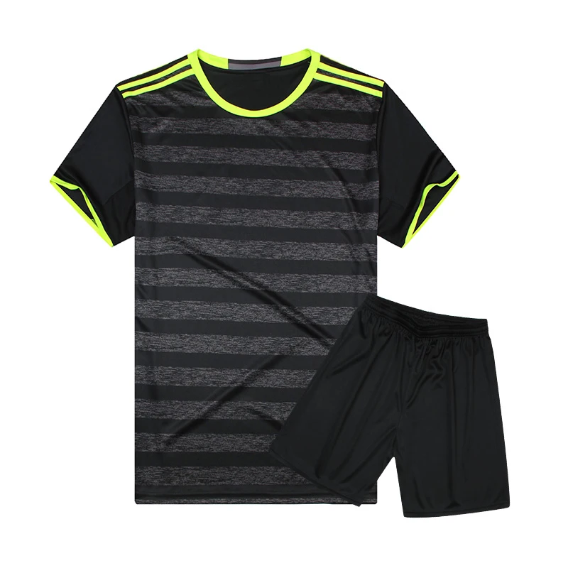 Football jersey 2016-2017 new style plain black club soccer uniform