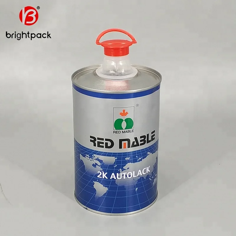 Metal Engine Oil Tins Customized Motor Oil Tinplate Cans