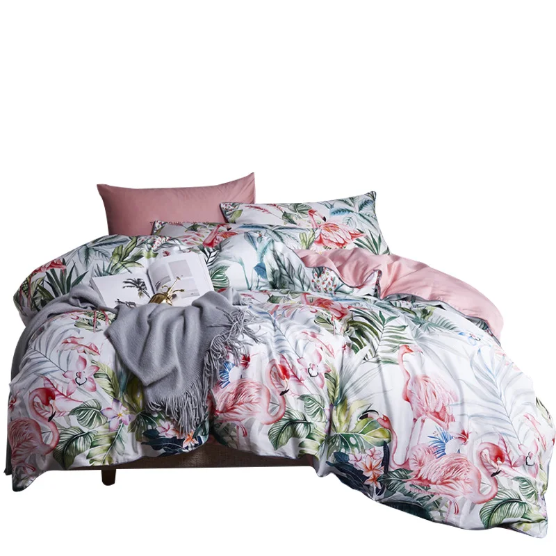 60S combed 100% egyptian cotton percale bedding 3d digital printed sheet set nantong