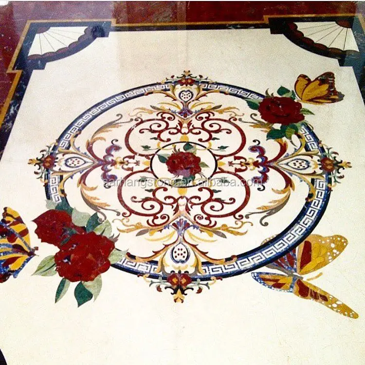 
Decorative tile floor medallions 