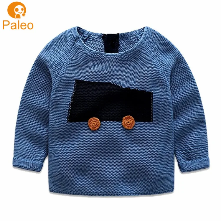 
Factory OEM Popular cotton knitting intarsia baby boy hand embroidery designs child sweater 