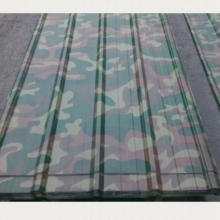 army camouflage pattern ppgi ppgl for house roofing sheet