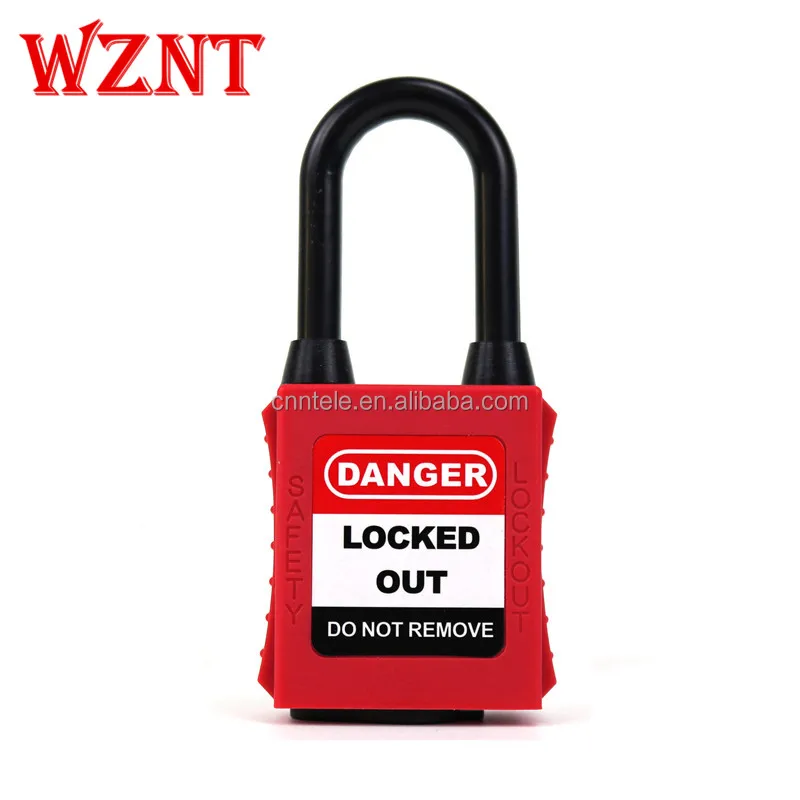 NT-A38PD 38mm ABS OEM Color Dustproof Osha Standard Plastic shackle Safety Lockout Padlock