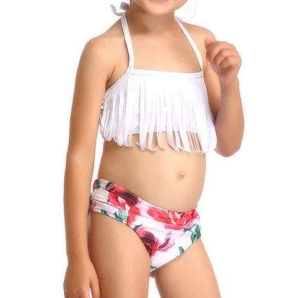 Wholesale Comfortable Tassel Kids Bathing Suit