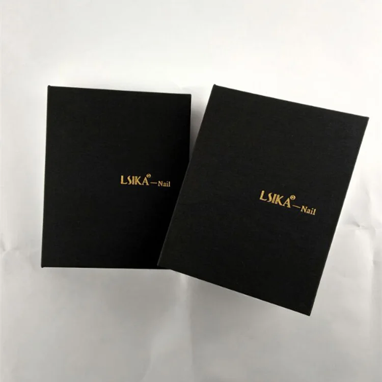 Custom Black fabric Nail art Card Album display 2 piece Photo Album  fit family photo Manufactory