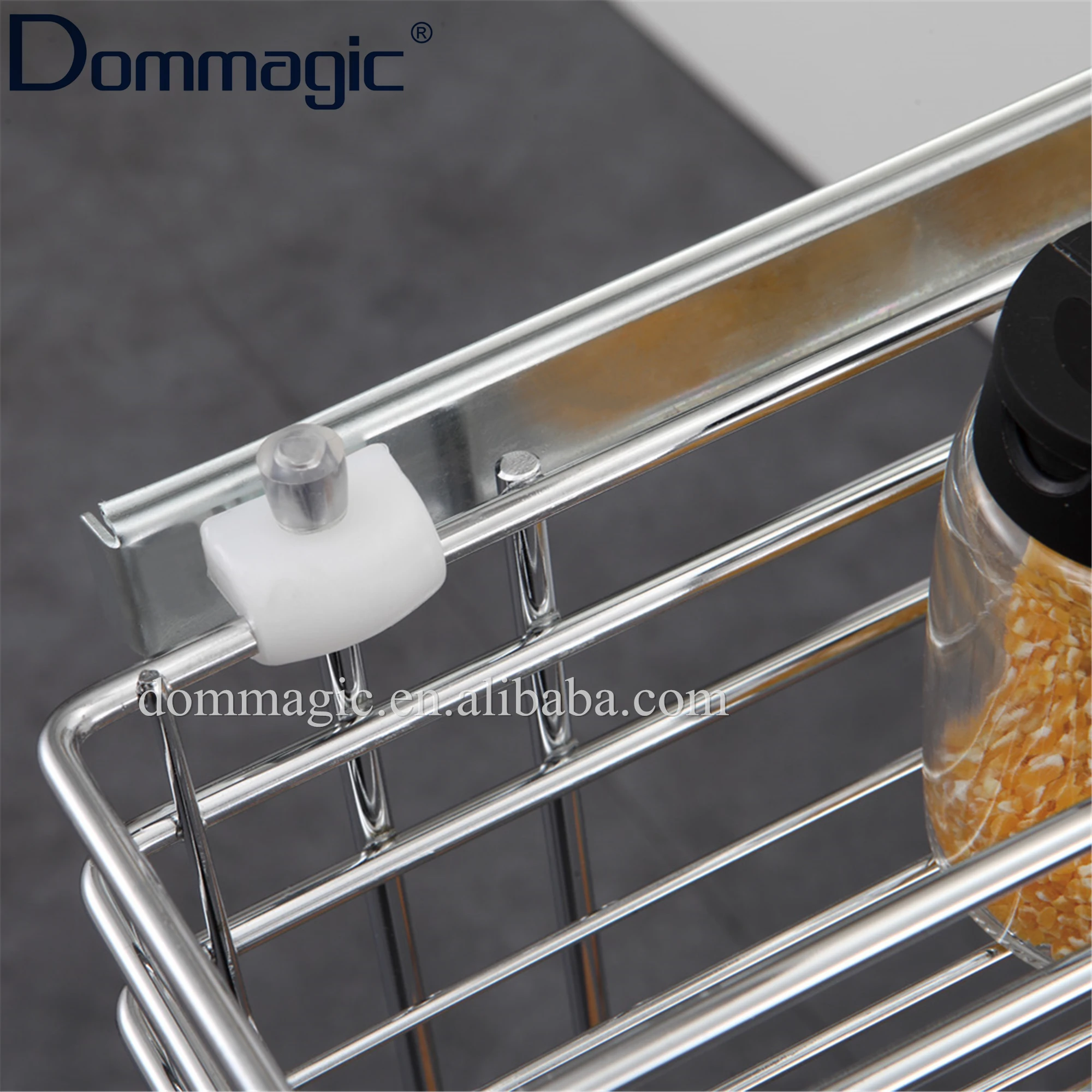 Kitchen Cabinet Side Pull Out Basket for Base Cabinet Storage