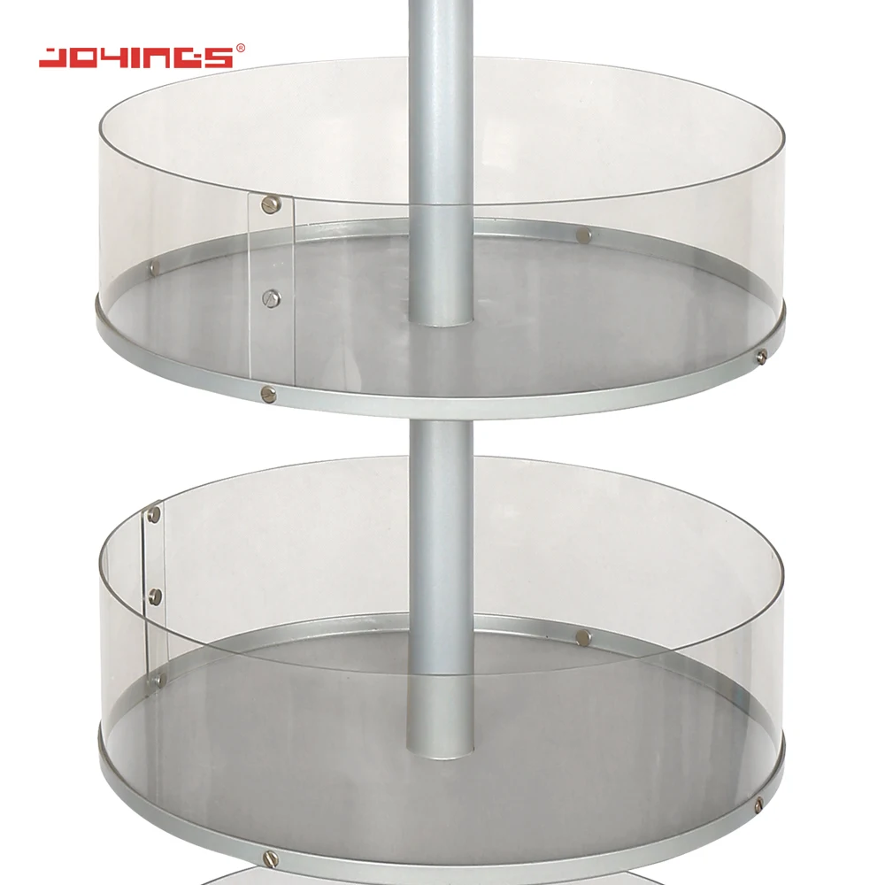 Clear acrylic round display box 5 Layer Rounded Acrylic Retail Display Attractive Superstore Racks