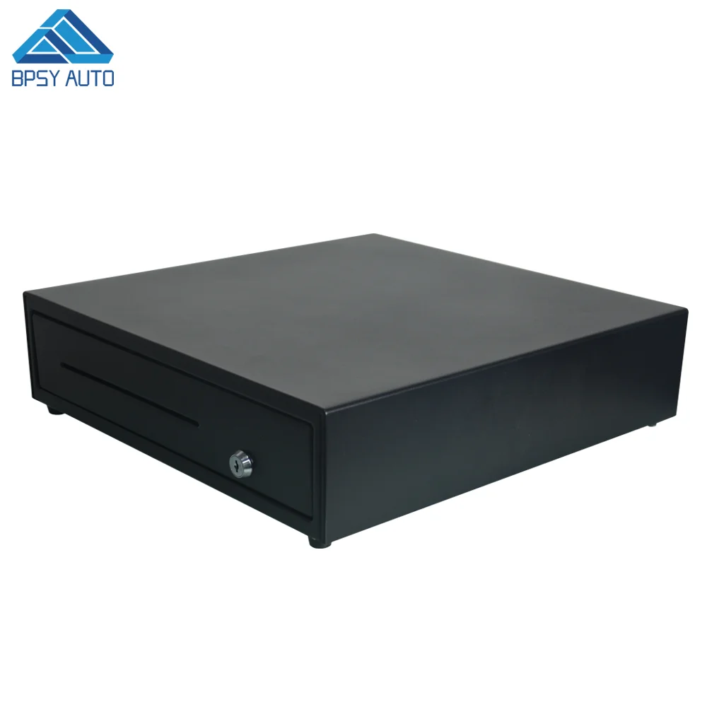 Electronic POS Cash Drawer Box 410 5 Bill 8 Coin Adjustable Coin Trays Auto Manual Open Key-lock with RJ11