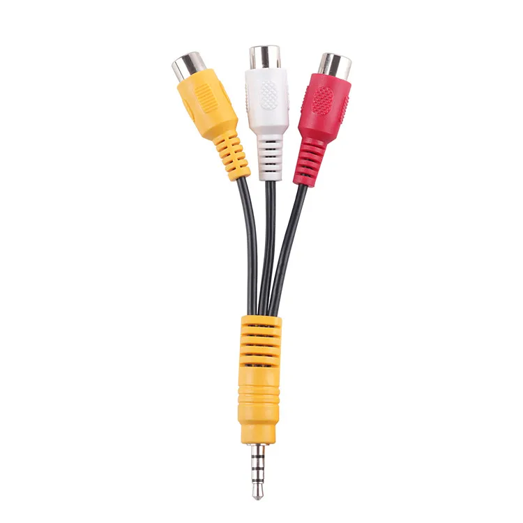 
3.5 Stereo Male To 3*Rca Female Plug Audio Aux Cable Male Jack AV Stereo Music Audio Cable  (60829459421)