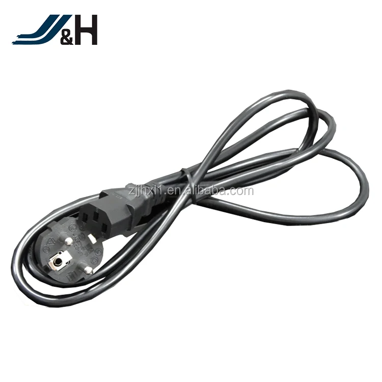 3 pin 0.75mm2 ПВХ черный вокруг KC Электрический сковородке чайник шнур питания