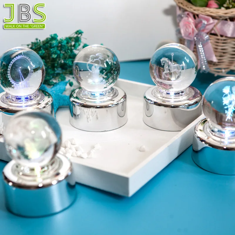 Luminous Wind Up Crystal Ball Music Box