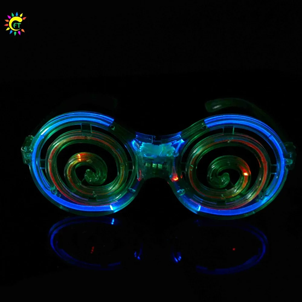 Colorful 2023 LED Light Up Mosquito Coil Glasses New Years Eve Adults Party Decoration