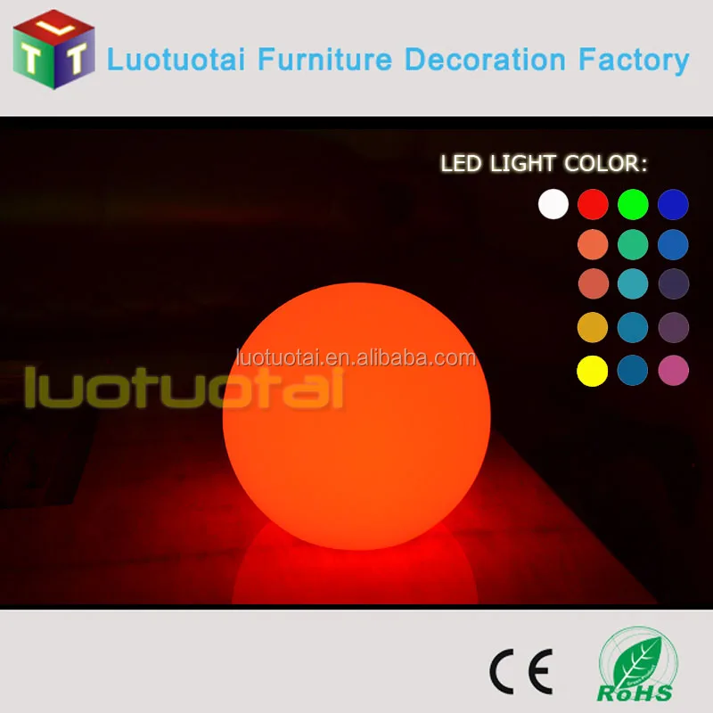 
30cm Waterproof cordless rechargeable Li battery operated PE swimming Pool Floating LED Ball Lighting 