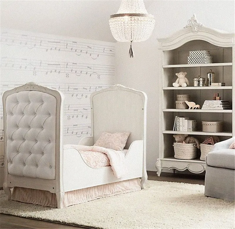 
Bisini French Style Elegant Portable Baby Bed, Environmental Wooden Baby Crib BF09-80005 