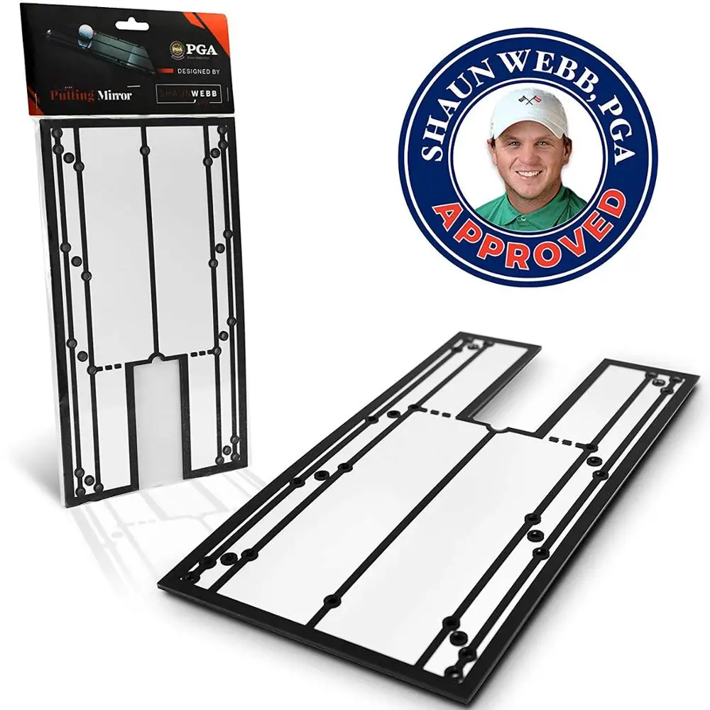 PGA зеркало для укладки 12 дюймов x 6 портативное устройство тренировки гольфа улучшение всех аспектов регулировки хода