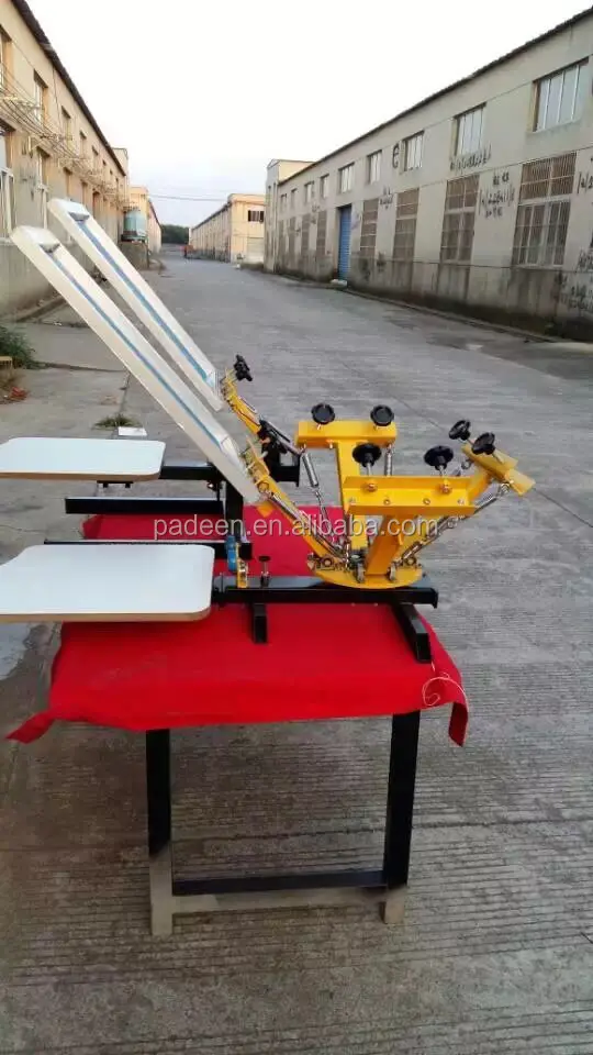 
Manual Serigraph 4 Color 1 Station Screen Printing Machine For Socks and Gloves 