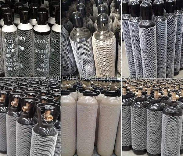 HG-IG египетского рынка 40L стальной газовый баллон с WO55(QF-6A) клапан PZ27.8 цилиндра резьба белые сумки через плечо с черным корпусом