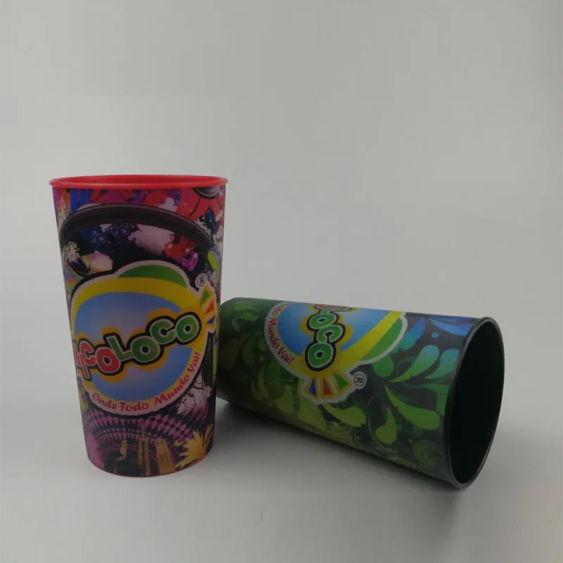 Трехмерная линзовидная чашка, пластиковая пивная чашка IML