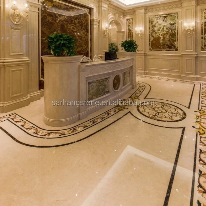 Кухонное мраморное напольное покрытие water jet