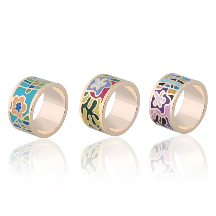 
Оптовая продажа, модные эмалированные капли масла, красочное кольцо и пряжка для шарфа 