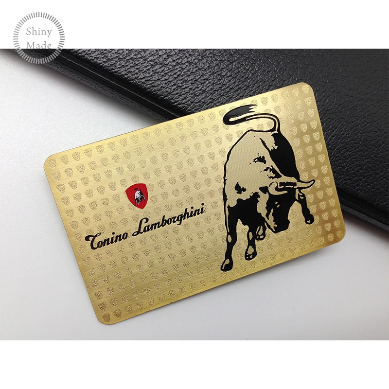 
Customized design fashion gold embossed metal business card  (60750610098)