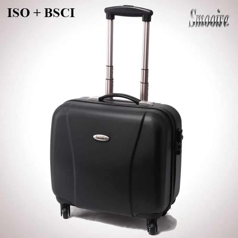 15 inch business style 100% PC polycarbonate trolley computer bag