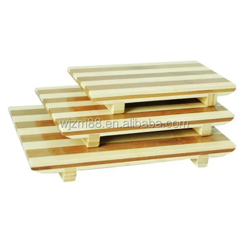 
Japanese style bamboo sushi plates, wood sushi tray set wholesale 