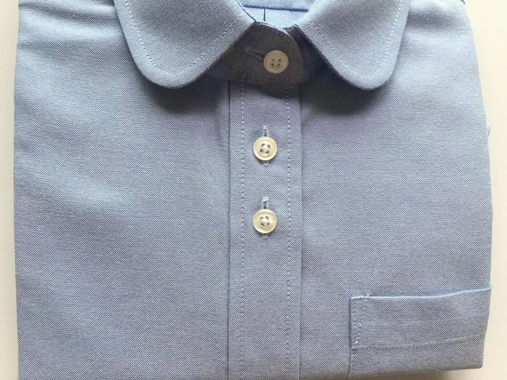 Новинка от производителя, стильная школьная форма из ткани Оксфорд с круглым вырезом и длинным рукавом, платье-рубашка, блузка