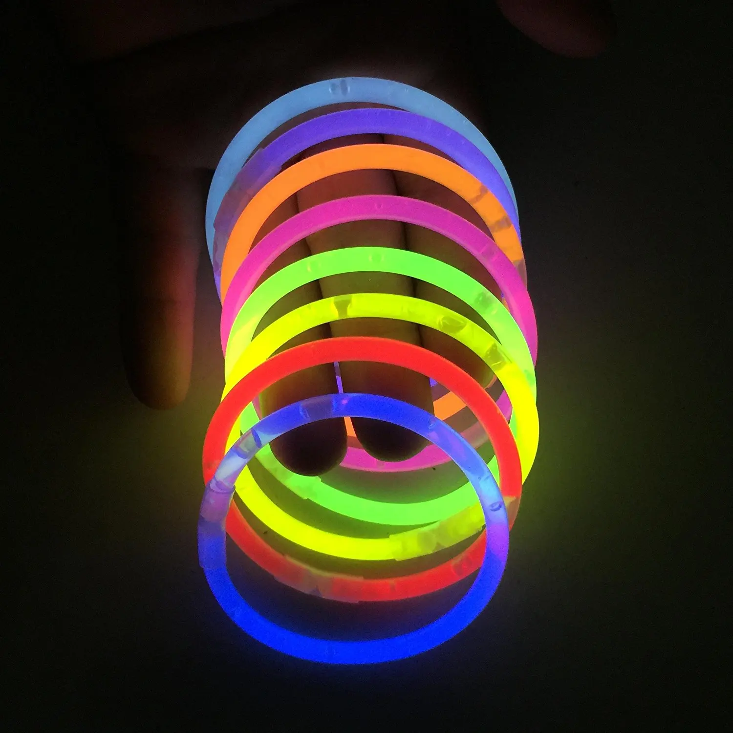 super bright 8 inch glow stick for glow bracelet 100 pack