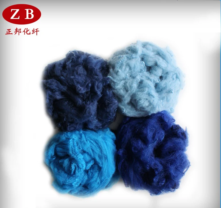 
colored good dacron polyester staple fibers 