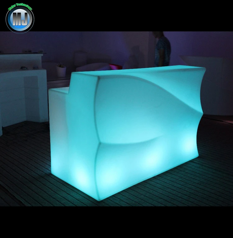 Outdoor furniture color changing waterproof illuminated glowing remote control led cocktail lounge table party events de